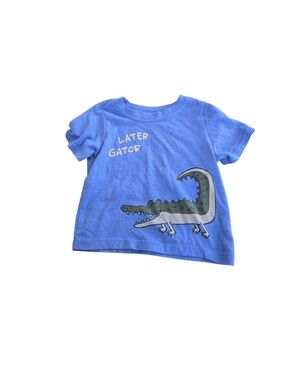 4/$15 Kids' Blue 'Gator' Graphic Tee Baby Boys Shirt Clothes Infant Toddler 18 M